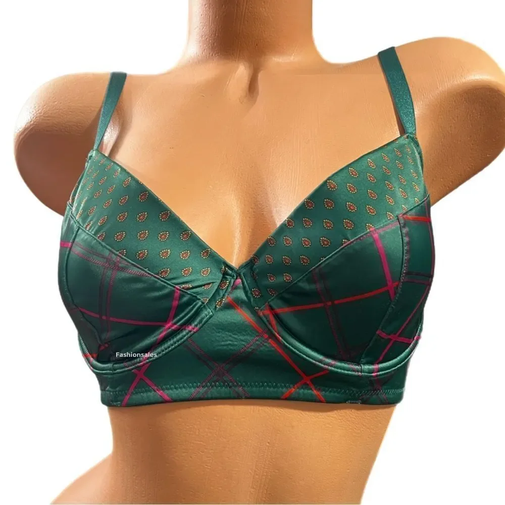 Victorias Secret FASHION SHOW Very Sexy Lined Demi long line Satin Bra 34DD